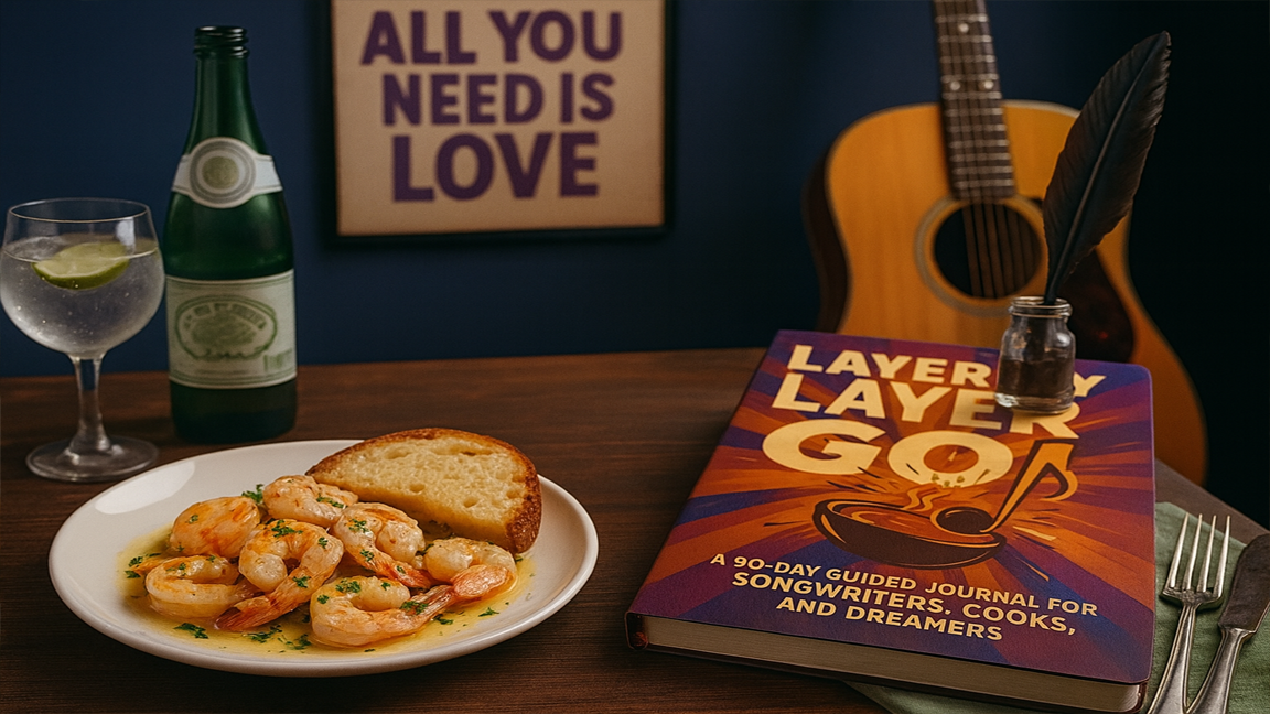 Garlic Butter Shrimp with sourdough